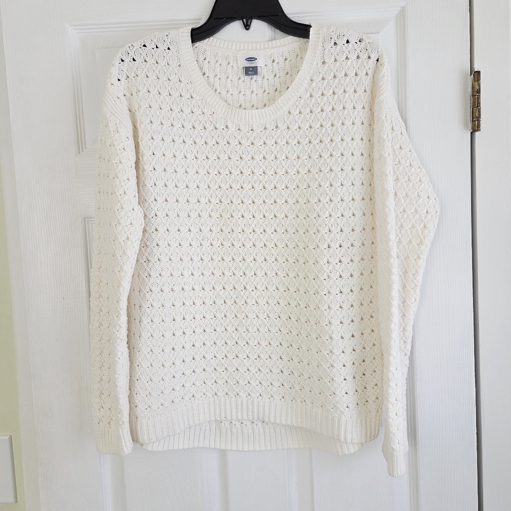 Old Navy ✨️ Women's Cotton Cream Sweater Size M